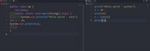 Java vs Python's syntax